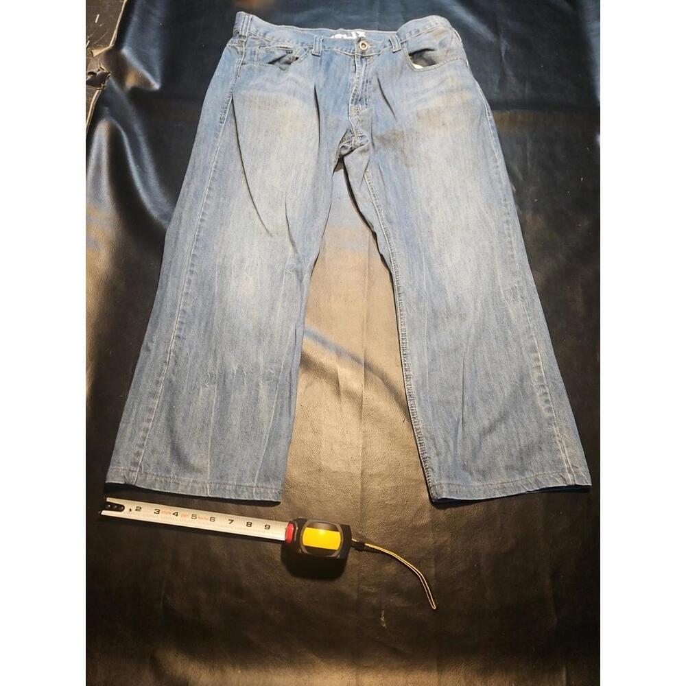 Helix N56 38x30 Y2k Relaxed Straight Men's Blue Jeans